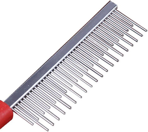 Pet Stainless Steel Comb With Plastic Handle