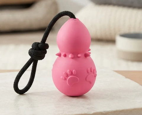 Calabash-Shaped Rubber Dog Teether Toy