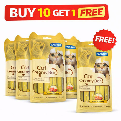 Buy 10 Get 1 Free – FAENBEI Cat Creamy Treat Tuna & Shrimp 75g
