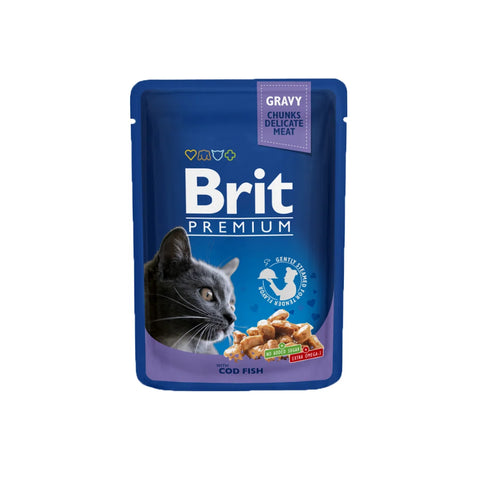Brit Cat Pouch with Chicken Fillets in Jelly for Adult Cats 85g