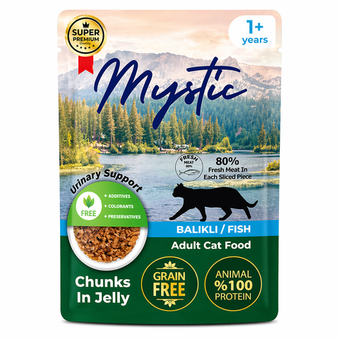Mystic 1+ Adult Cat Chunks In Jelly – 85 Gram Pouch