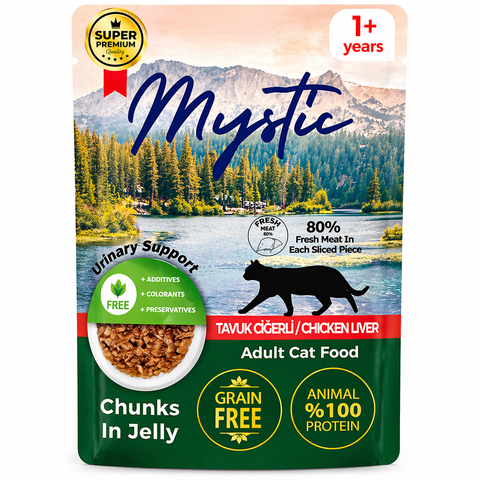 Mystic 1+ Adult Cat Chunks In Jelly – 85 Gram Pouch