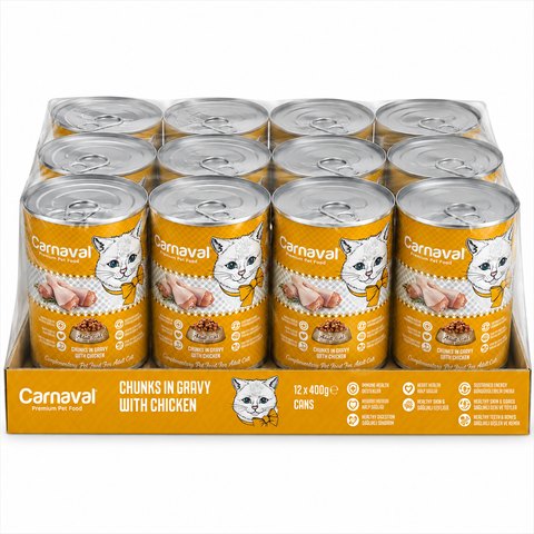 Carnaval Adult Wet Cat Food - Chicken 400g 12 PCS