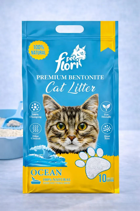Flori Pet Bentonite Litter Ocean-10L