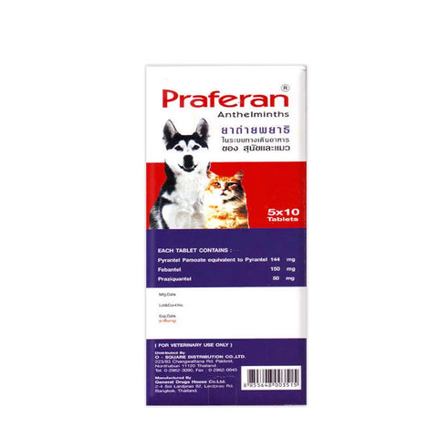 Praferan Deworming Tablets For Cats & Dogs Single Tablet