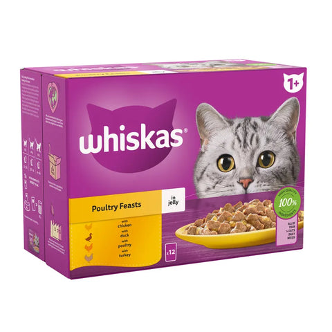 Whiskas 1+ Adult  Poultry Feasts In Jelly 85g