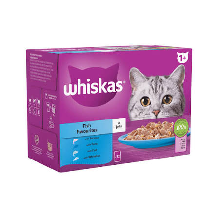Whiskas 1+ Adult Fish Favourite In Jelly 85g