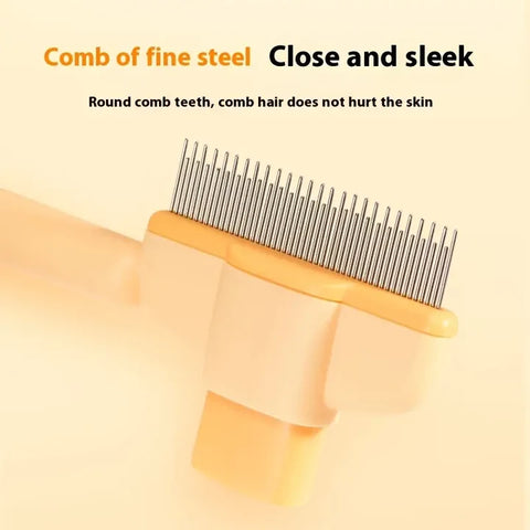 Long Head Self-Clean Pet Grooming Comb