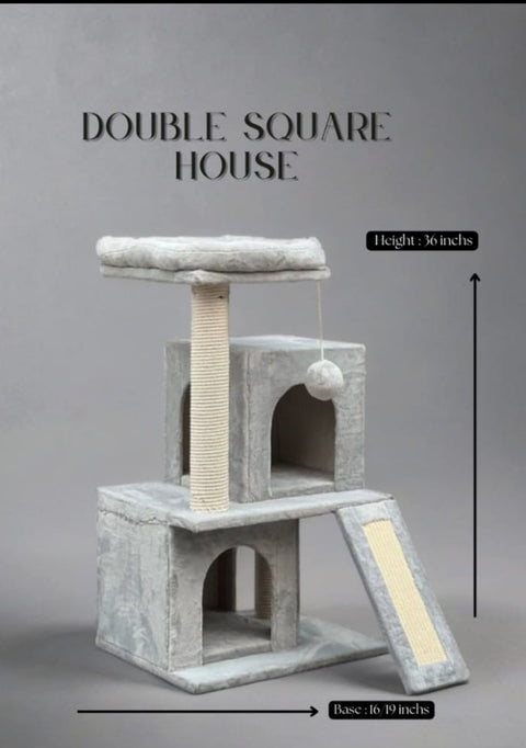 Double Square Pet House