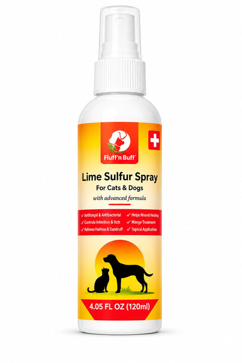 Fluff n Buff Lime Sulfur Spray for Cats & Dogs - 120ML
