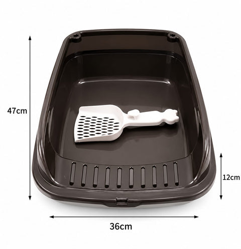 Litter Tray Transparent Side Stain M