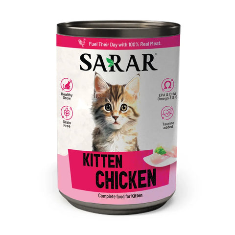 Sarar Kitten Wet Cat Food Tin – Chicken 400g