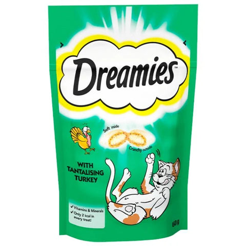 Dreamies Kitten And Adult Cat Treats With Tantalising Turkey- 60G
