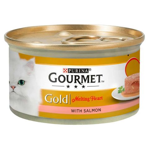 Gourmet Gold Tin Adult Cat Wet Food Melting Heart Salmon - 85G