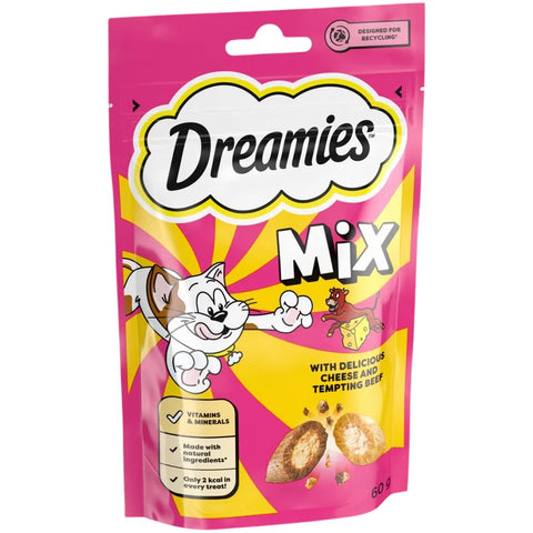 Dreamies Kitten And Adult Cat Treats With Beef & Cheese - 60G