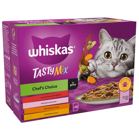 Whiskas Chef Choice In Gravy Adult Wet Cat Food Pouches - Pack Of (12x85G)