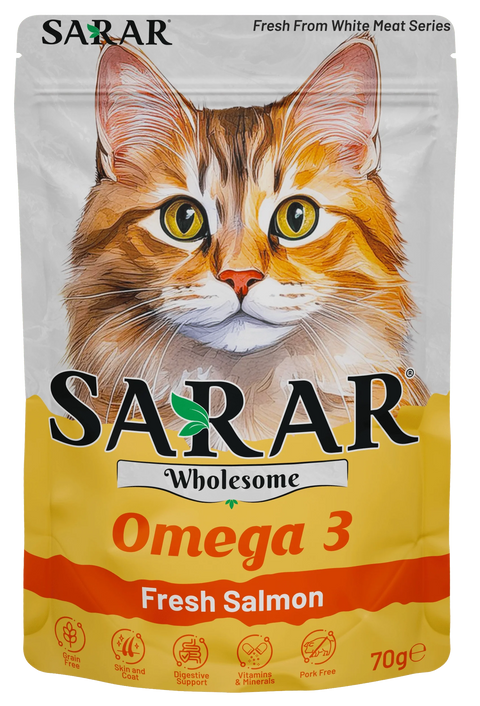 SARAR Wet Cat Pouch Fresh Salmon Omega 3 70g