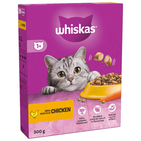 WHISKAS Dry Food Chicken 1+ Adult 300G
