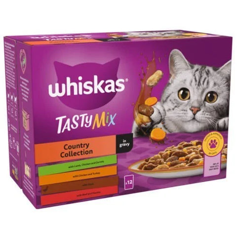 Whiskas 1+ Country Collection in Gravy Adult Wet Cat Food 85g