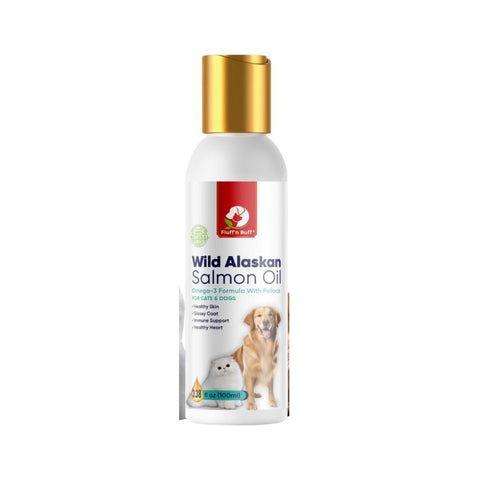 Fluff n Buff Wild Alaskon Salmon Oil For Pets – 100 ML